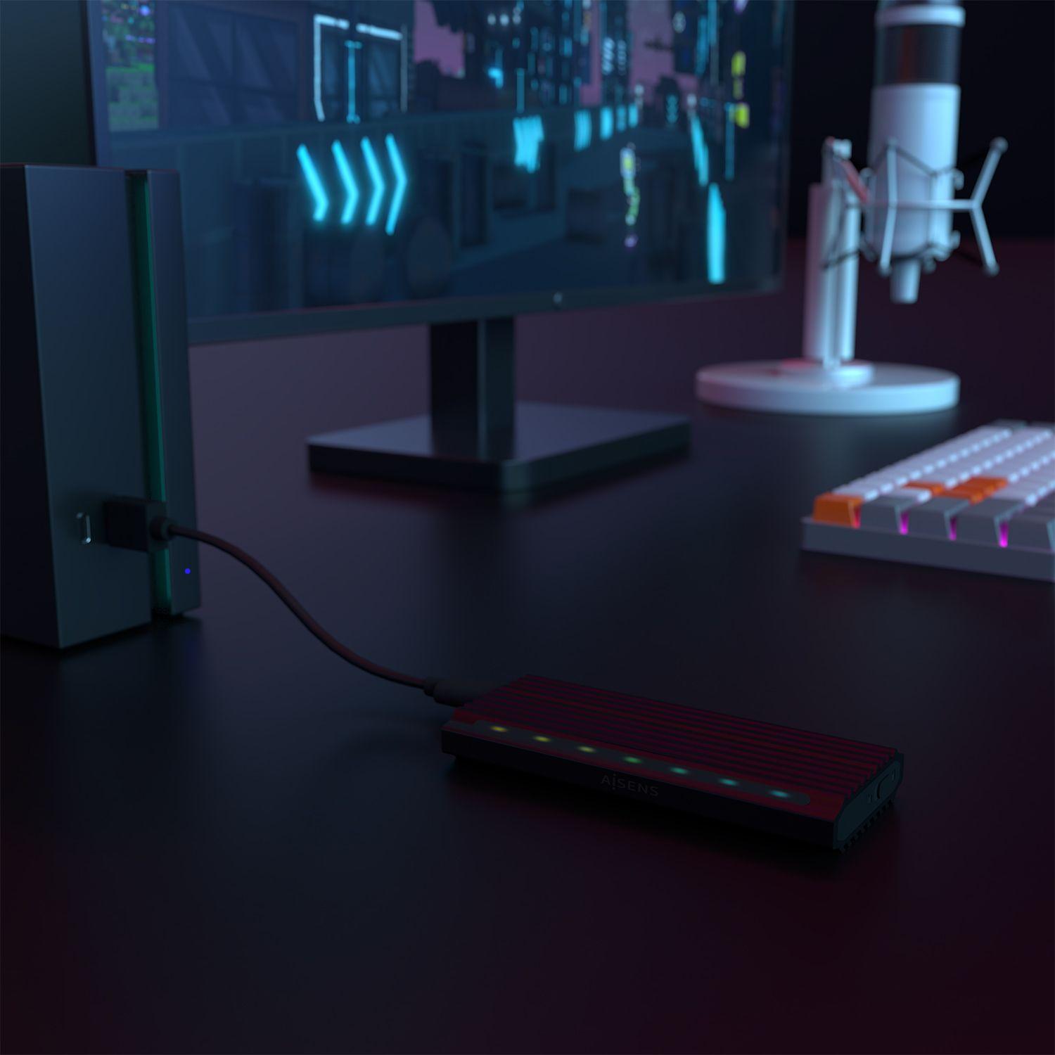 Caixa Externa M.2 SSD AISENS ASM2-RGB012B (M.2 - USB-C USB 3.2 Gen 2 - Preto) — miniatura 8