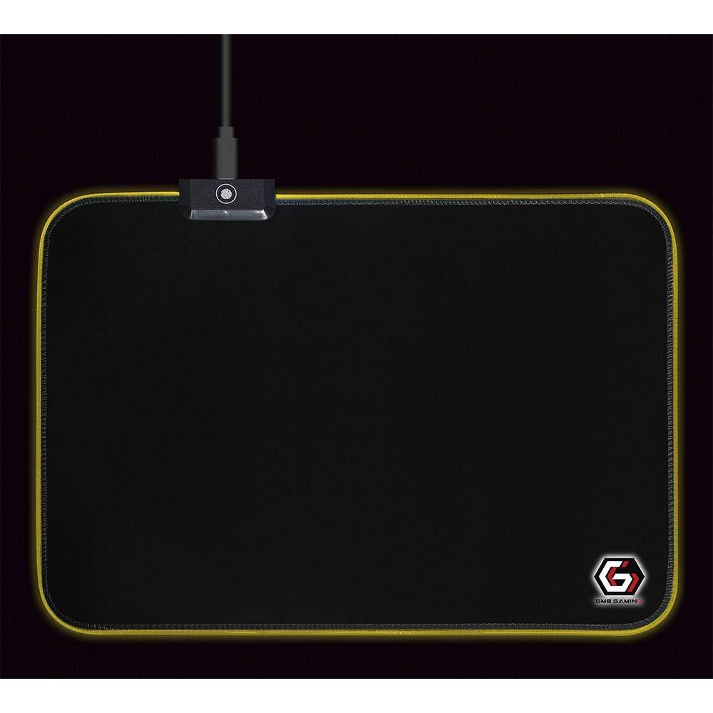 Tapete de Rato Gaming GEMBIRD MP-GAMELED-M (M - Espuma, tecido, borracha - 4 mm - Preto) — miniatura 2