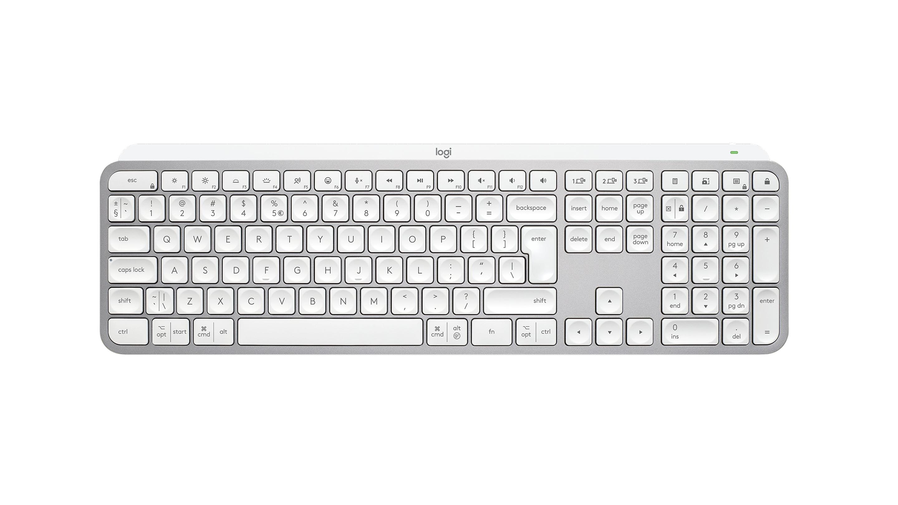 Teclado LOGITECH MX Keys S (Estados Unidos - Teclas tesoura - Tamanho completo - Cinzento) — miniatura 5
