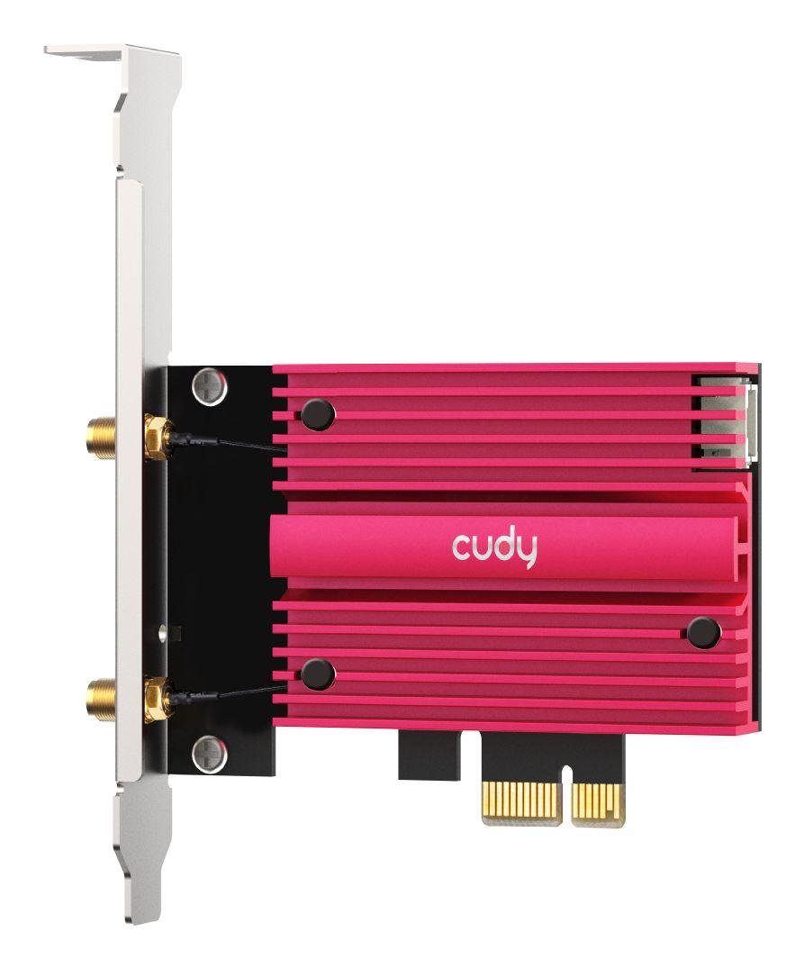 Placa de Rede PCIe CUDY WE9300S (Wi-Fi 7 - 5765 Mbit/s - PCI Express - Preto/Vermelho), miniatura 2