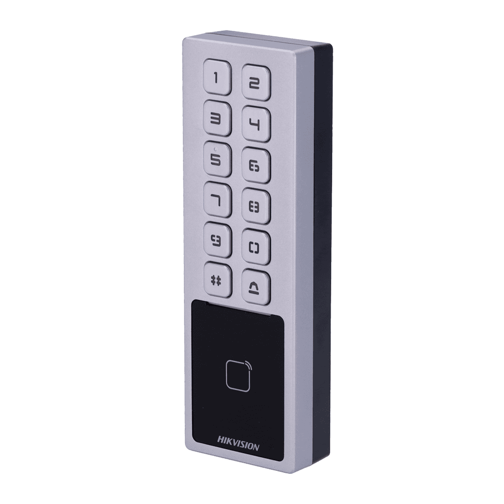 Terminal de Controlo de Acessos HIKVISION DS-K1T805EX (Cartão EM e PIN - IP65 - IK08)