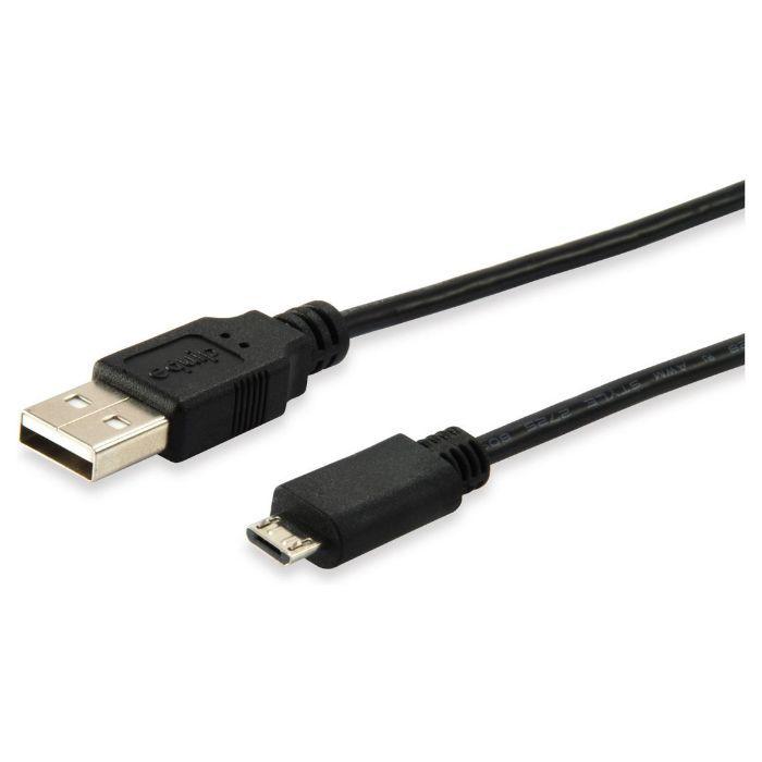 Cabo USB EQUIP 128594 (1 m - Micro-USB B - USB A - Preto) — miniatura 2