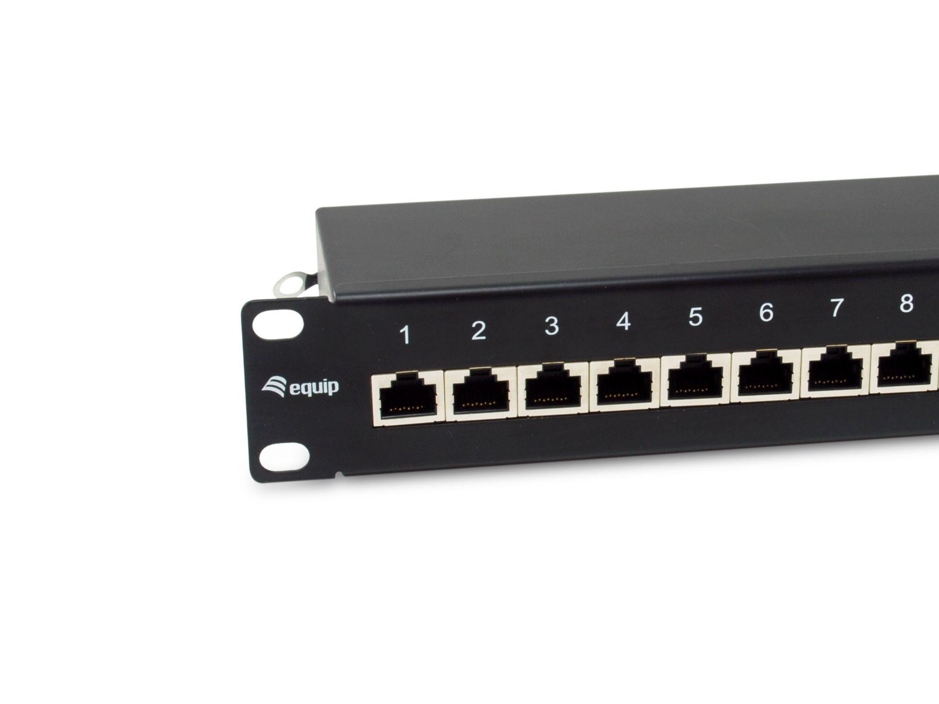 Painel de Patch EQUIP 326623 (12 Portas RJ45 Cat6a - 10" FTP - 1U - Preto) — miniatura 4
