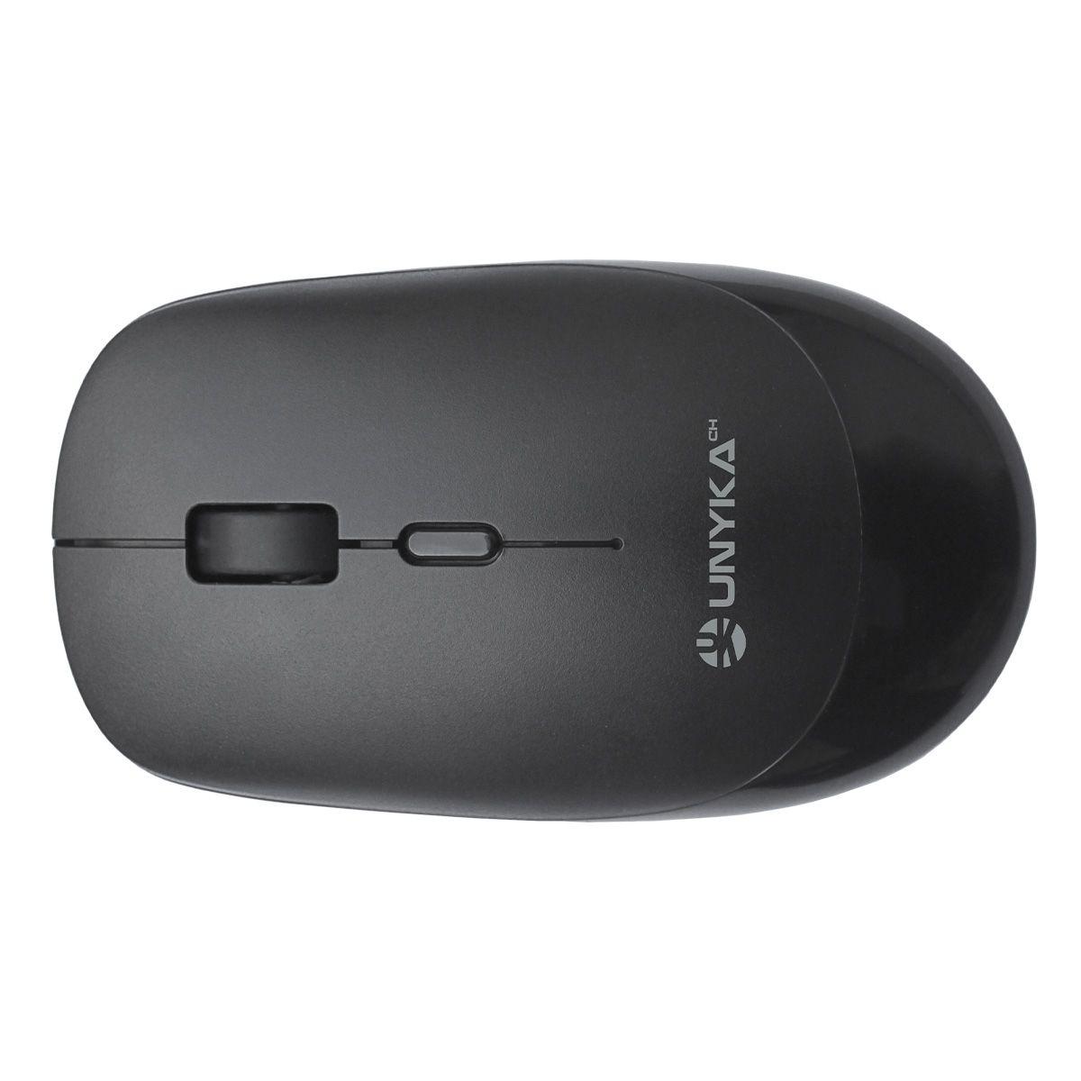 Teclado e Rato UNYKACH MK212 Pro Slim (Espanhol - Tamanho completo - RF Wireless - Preto), miniatura 3