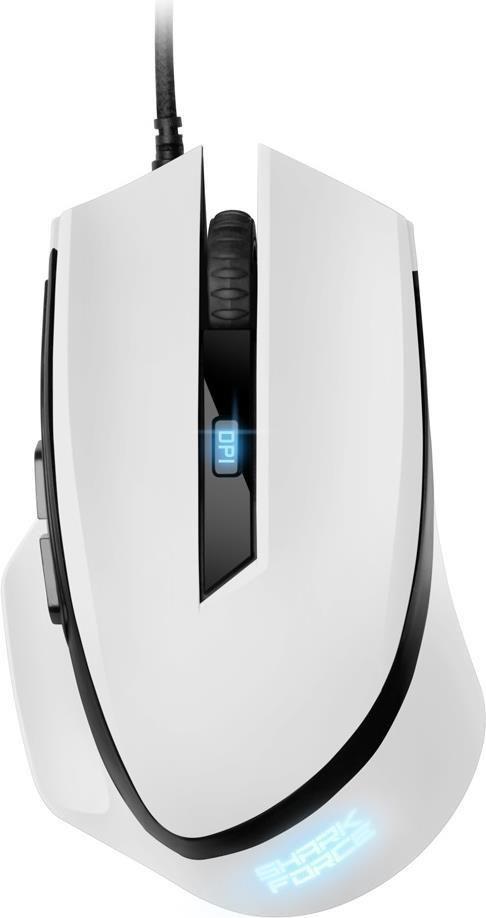 Rato SHARKOON SHARK Force II (Mão direita - 4200 DPI - Ótico - Branco)
