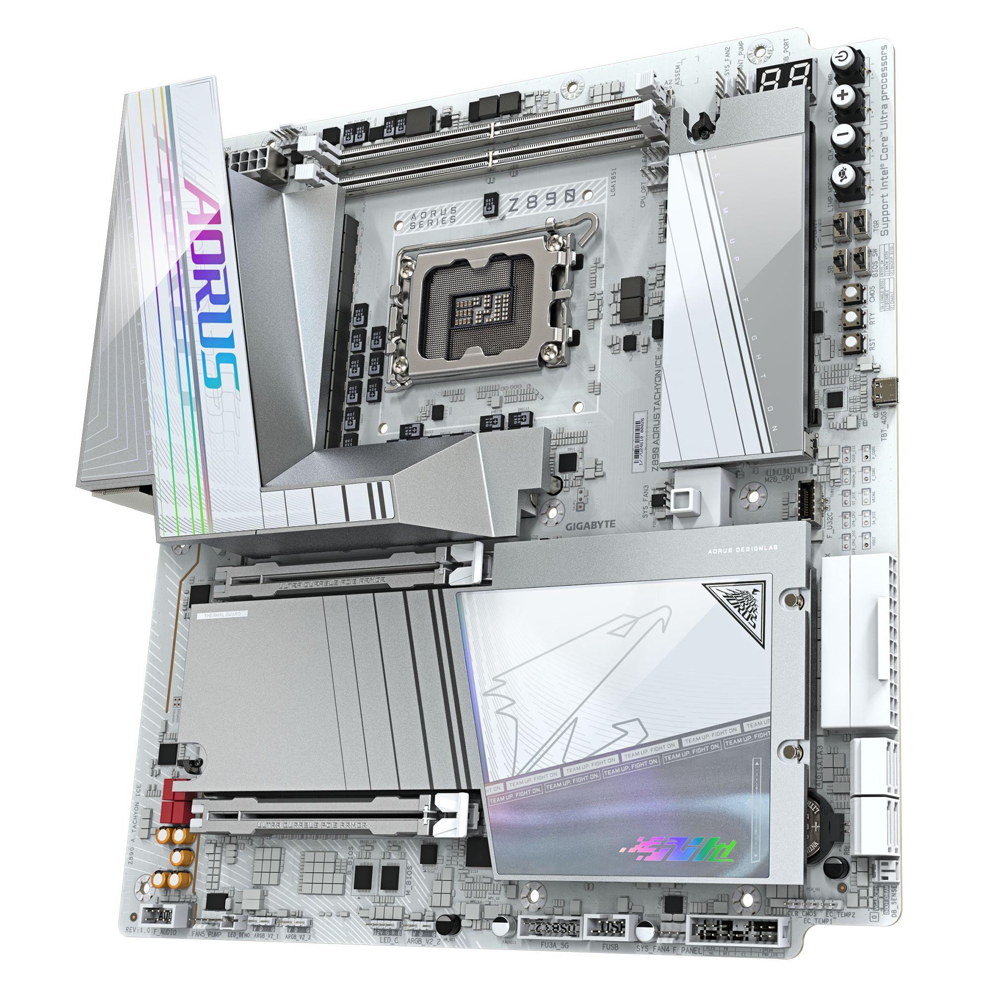 Motherboard GIGABYTE Z890 AORUS TACHYON ICE (LGA 1851 (Socket V1) - Intel Core Ultra - ATX extensível - Branco) — miniatura 4
