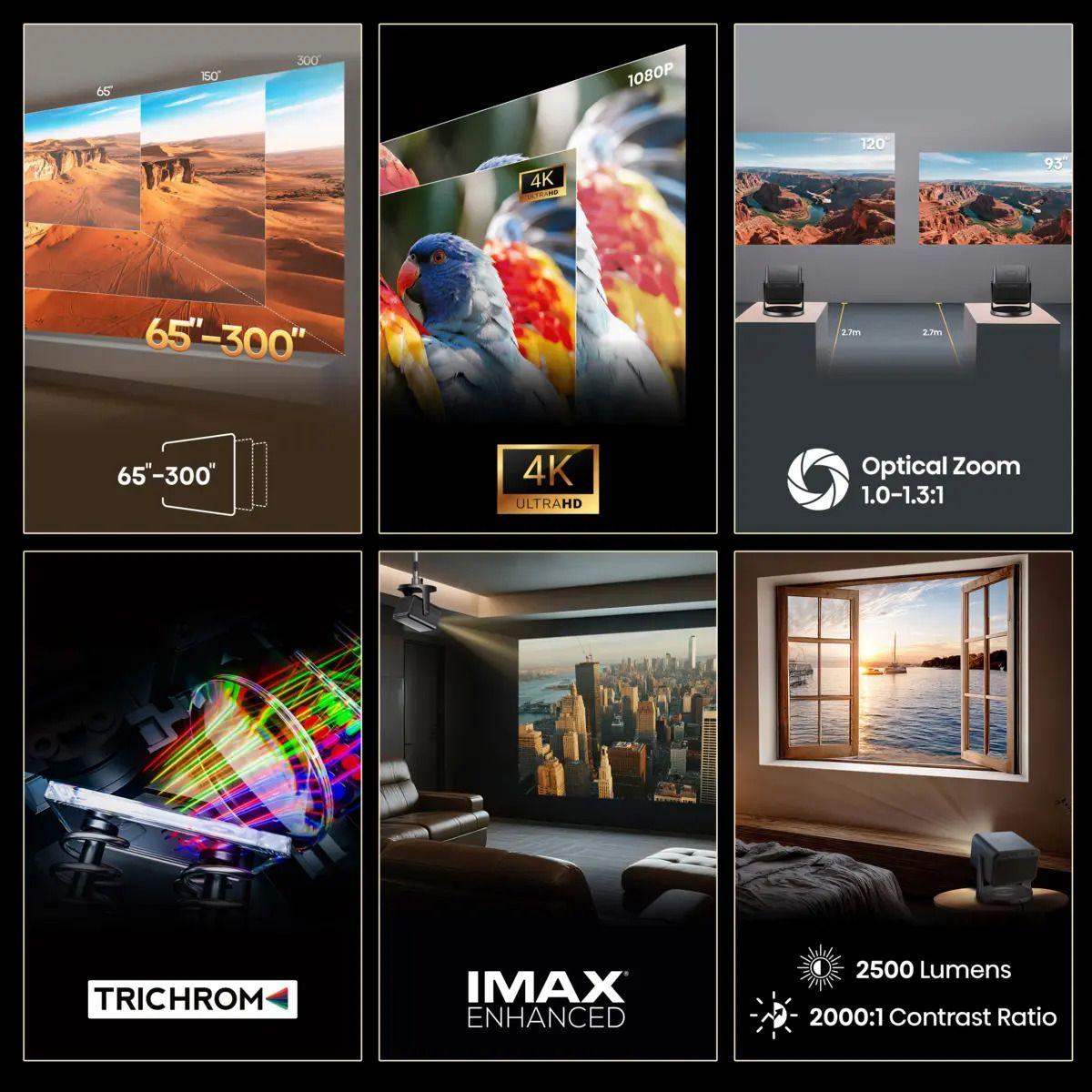 Projetor HISENSE C3 (UHD 4K - 65 a 300 polegadas - VIDAA U9 - Prateado) — miniatura 5