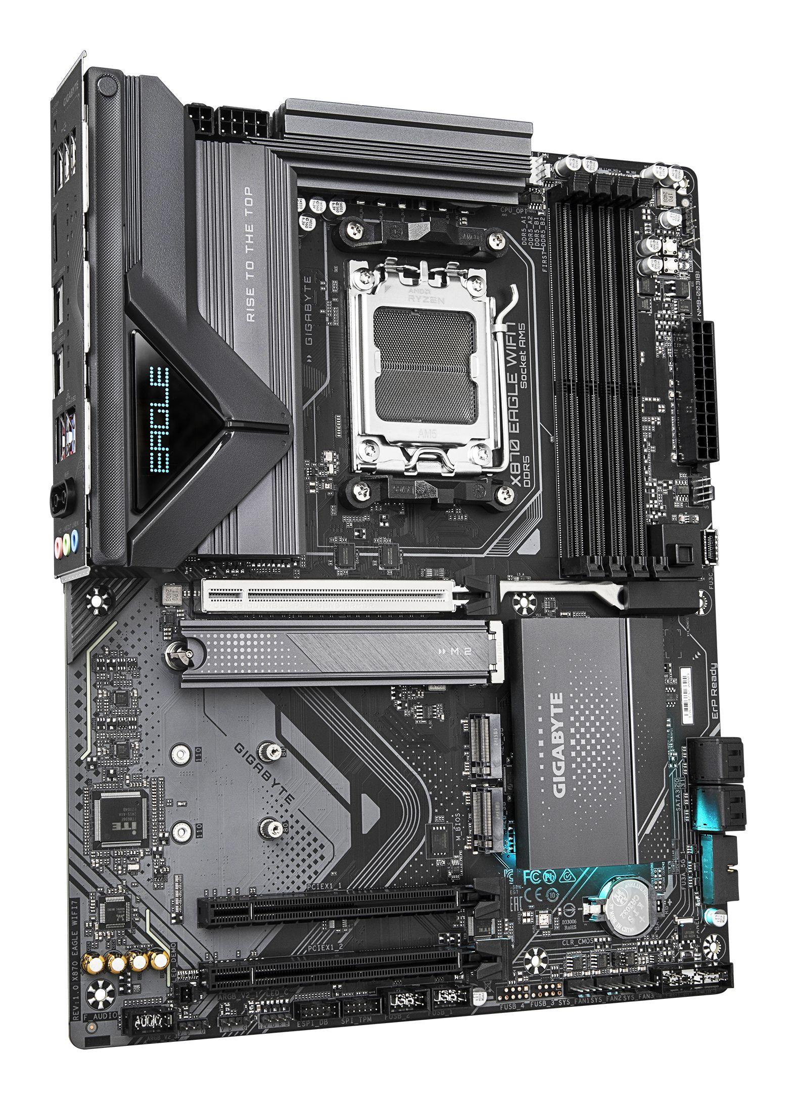 Motherboard GIGABYTE X870 EAGLE WIFI7 (AM5 - ATX - Duplo canal - Preto), miniatura 3