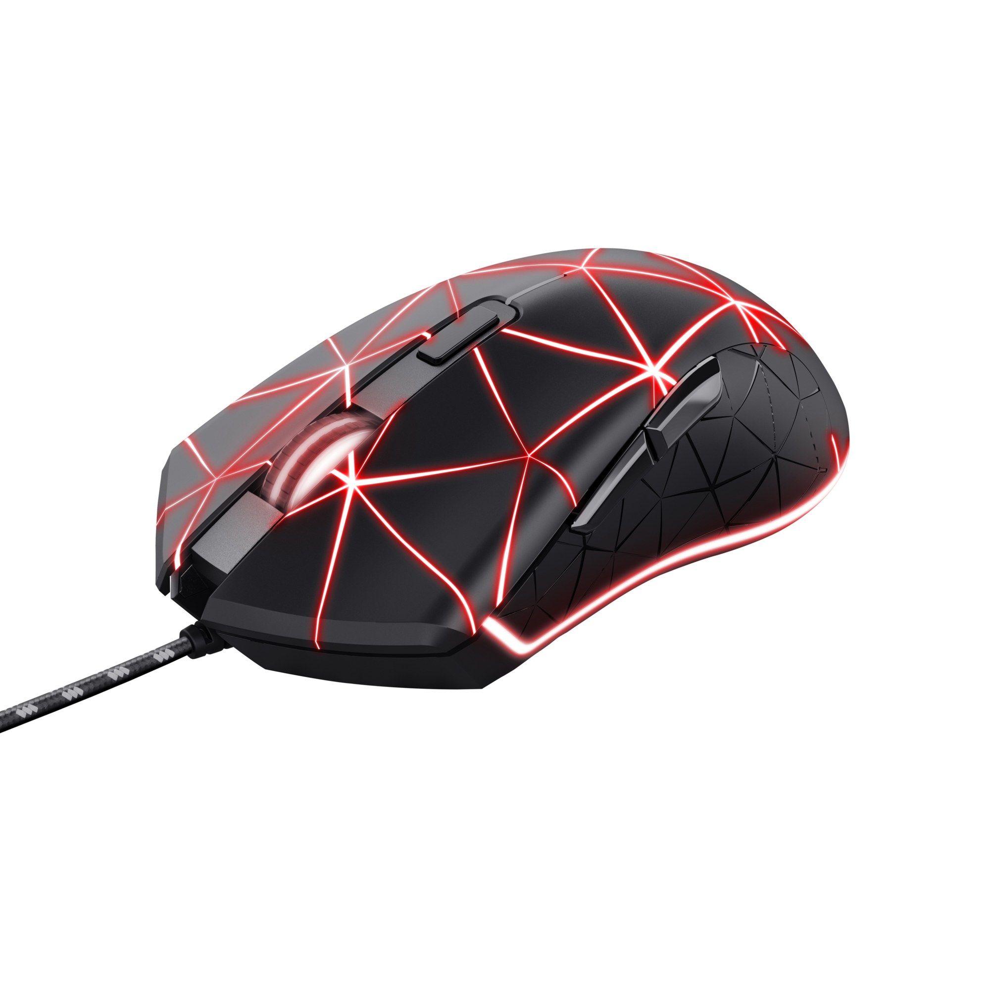 Rato TRUST GXT 133 Locx (Mão direita - 4000 DPI - Ótico - Preto)
