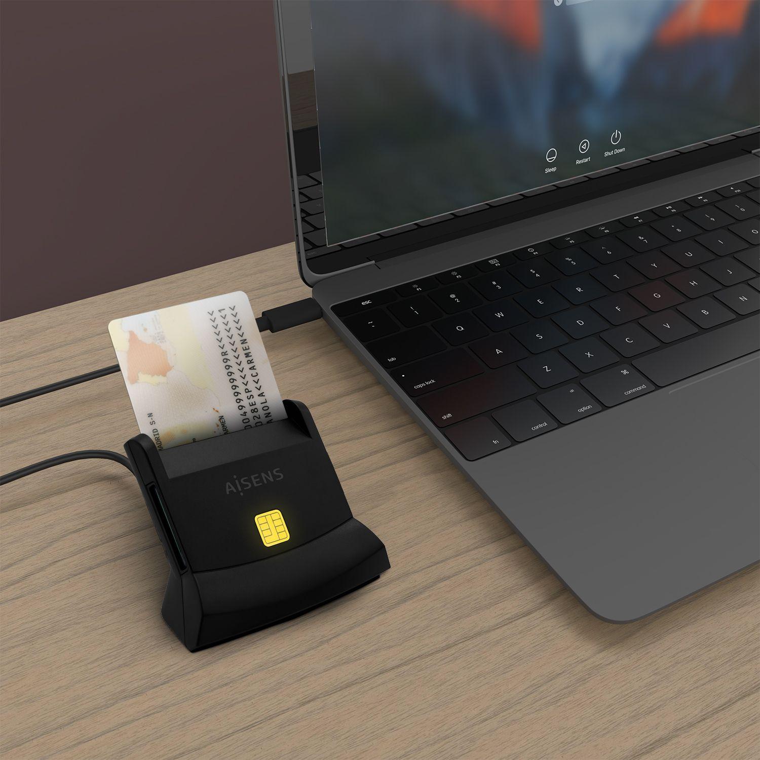 Leitor de Cartões Inteligentes e Memória AISENS ASCR-SN04CSD-BK (USB 2.0 - Preto), miniatura 7
