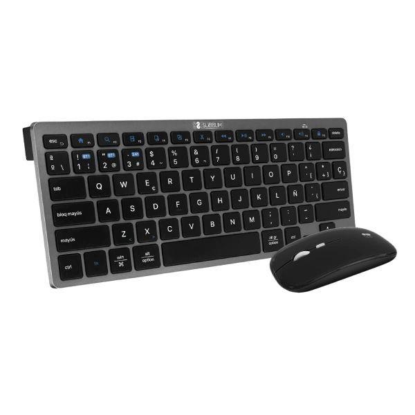 Conjunto de Teclado e Rato SUBBLIM OCO020 (RF Wireless + Bluetooth - RF sem fios + Bluetooth - Cinza/Preto) — miniatura 2