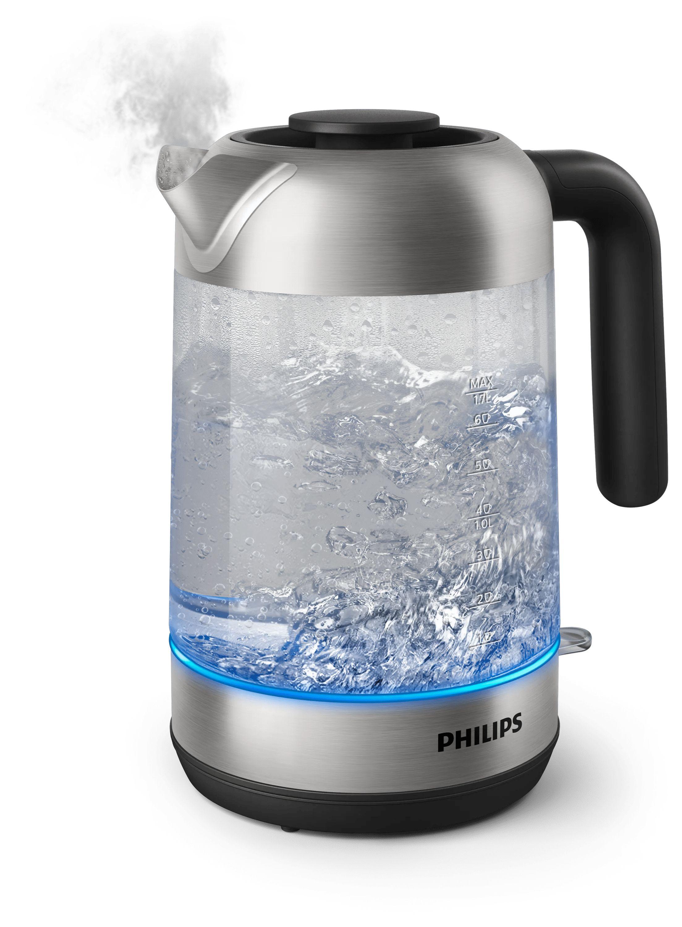 Jarro Elétrico PHILIPS HD9339/80 (2200 W - 1,7 l - Vidro, Aço inoxidável - Preto, Inox e Transparente), miniatura 3