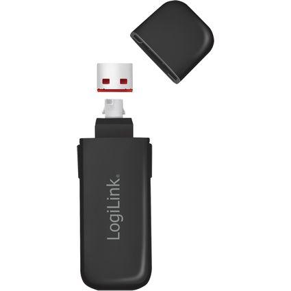 Bloqueador de Porta USB-A LOGILINK AU0054 (1 Chave + 4 Fechaduras - Vermelho)