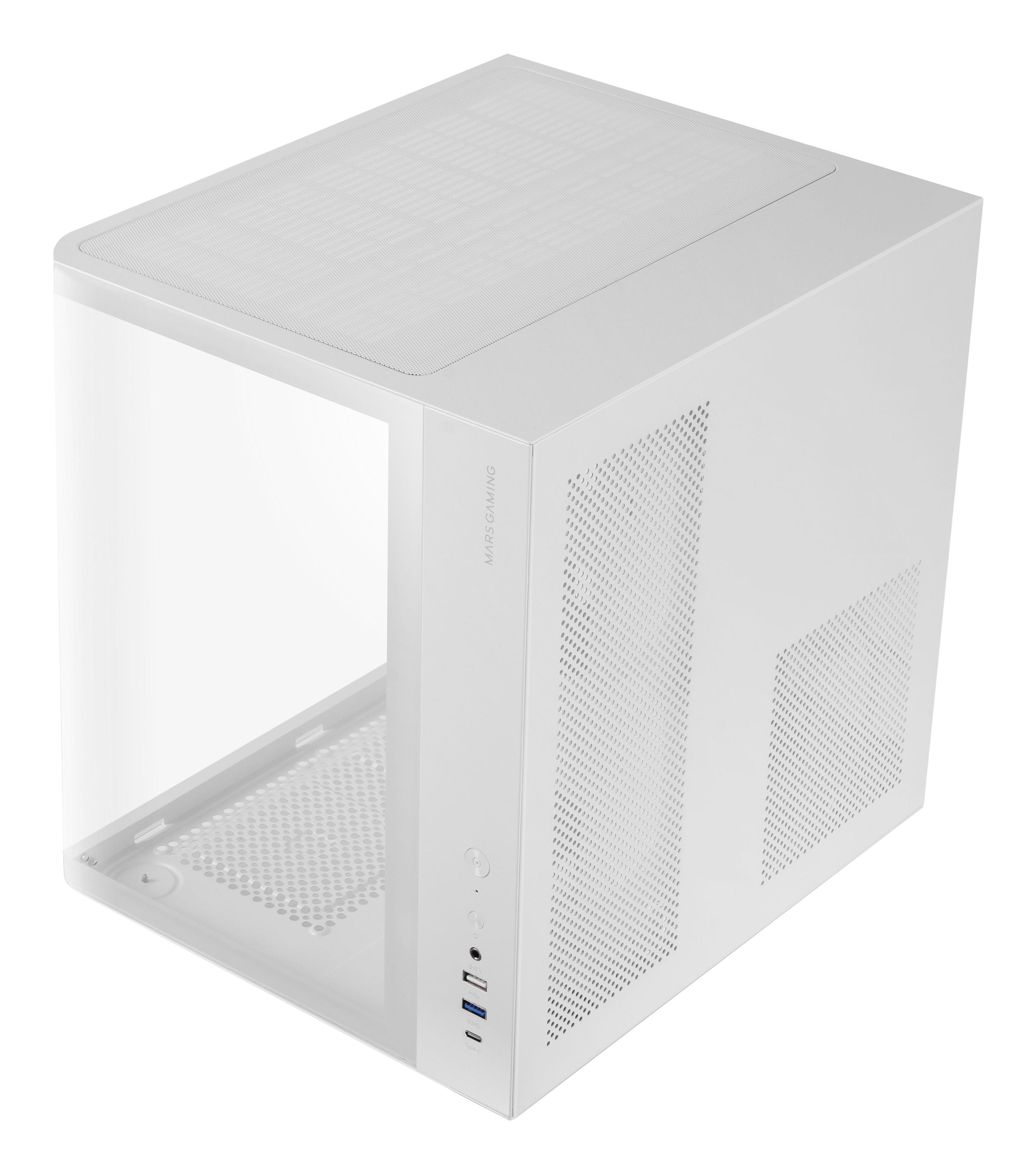 Caixa PC MARS GAMING MC-CURV (ATX, micro-ATX, Mini-ITX - Midi Tower - ATX, Mini-ITX, micro-ATX - Branco) — miniatura 4