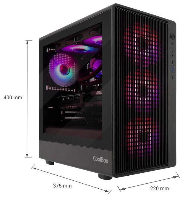 Caixa Gaming Micro-ATX COOLBOX GM350 Darkface (Micro-ATX e Mini-ITX - Micro-ITX, Micro ATX - Preto) — miniatura 12