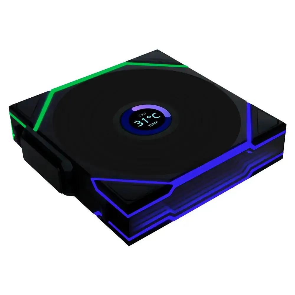 Pack de 3 Ventoinhas LIAN LI UNI FAN TL120 Wireless LCD ARGB (Poliéster termoplástico - Preto), miniatura 3
