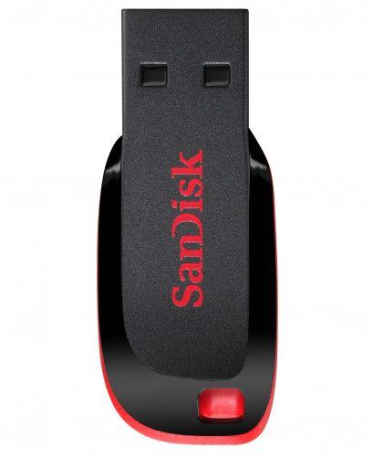Pen USB SANDISK Cruzer Blade (Sem tampa - USB 2.0 - 28 MB/s - Preto e Vermelho)