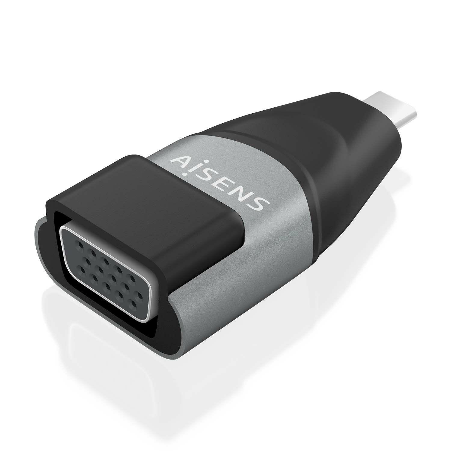 Adaptador Conversor AISENS A109-0863 (USB C - Preto e Cinzento), miniatura 2