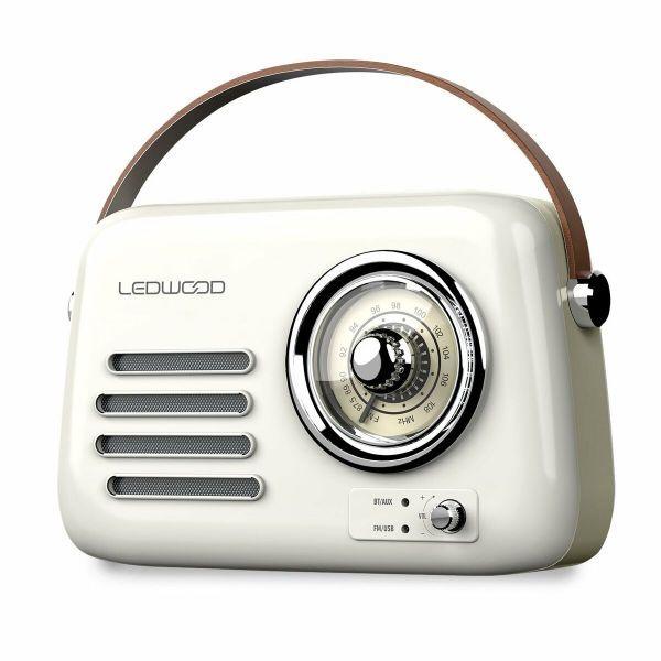 Rádio Retro LEDWOOD ALMA (30 W - Branco), miniatura 2