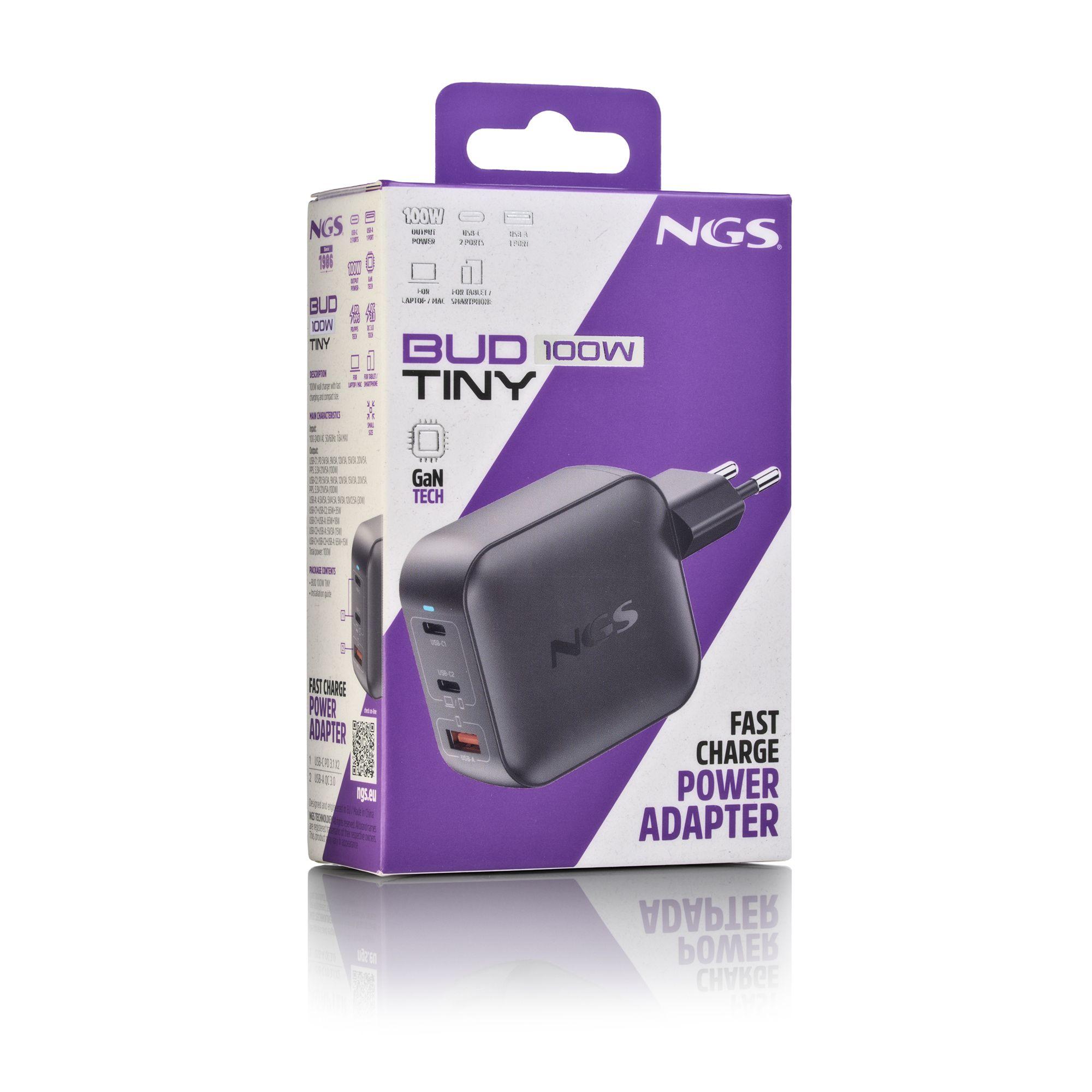 Carregador de Parede NGS BUD100WTINY (100 W - Preto) — miniatura 5