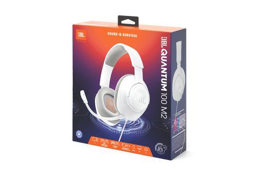 Headset Gaming JBL QUANTUM Q100 M2 (Binaural - Com fios - Circum-aural - Branco) — miniatura 9