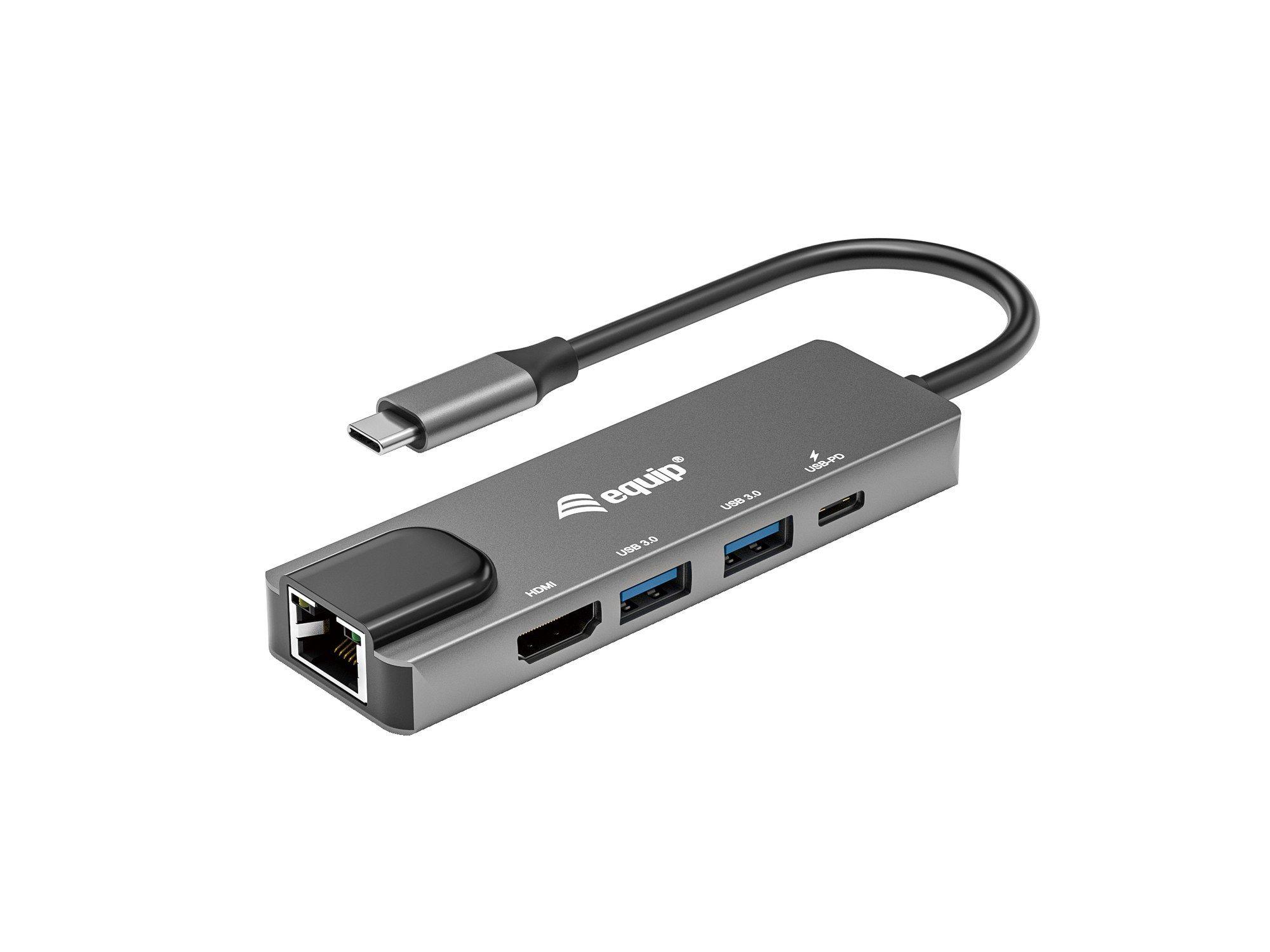 Hub USB-C EQUIP 133489 (0,25 m - Thunderbolt 3 e Thunderbolt 4 - Cinzento)