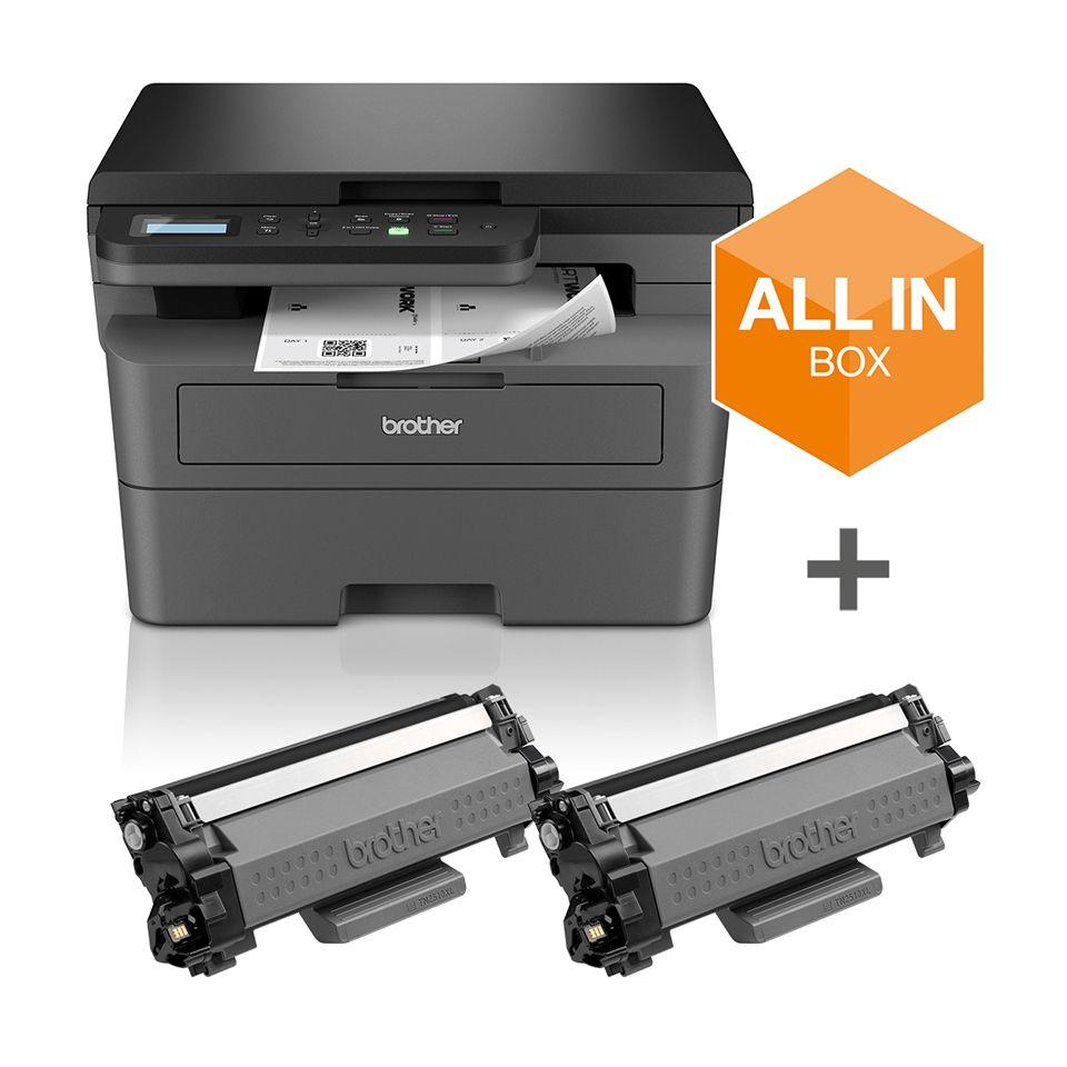 Impressora Multifunções Laser BROTHER DCP-L2627DWXL (A4 - Impressão a preto e branco - 250 folhas - Preto), imagem 1