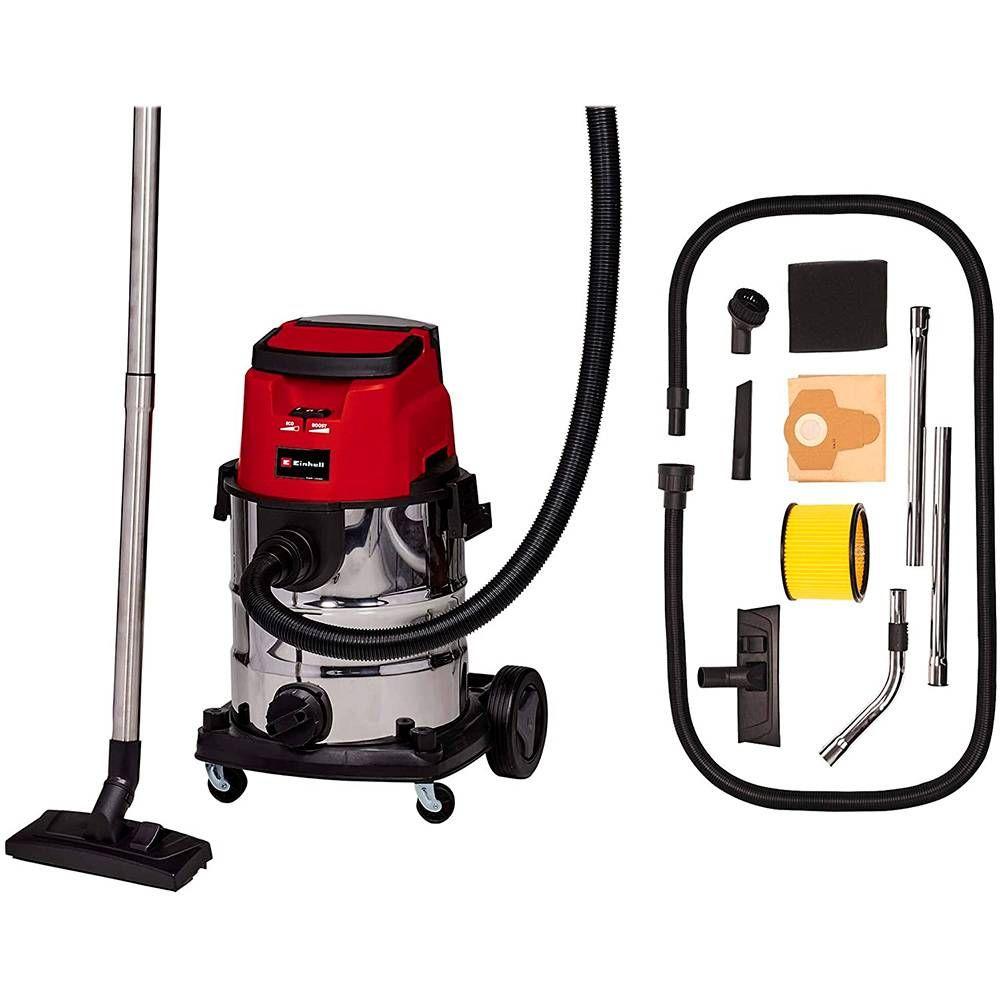 Aspirador de Sólidos e Líquidos EINHELL TE-VC 36/25 Li S-Solo (25 l - Vermelho/Preto)