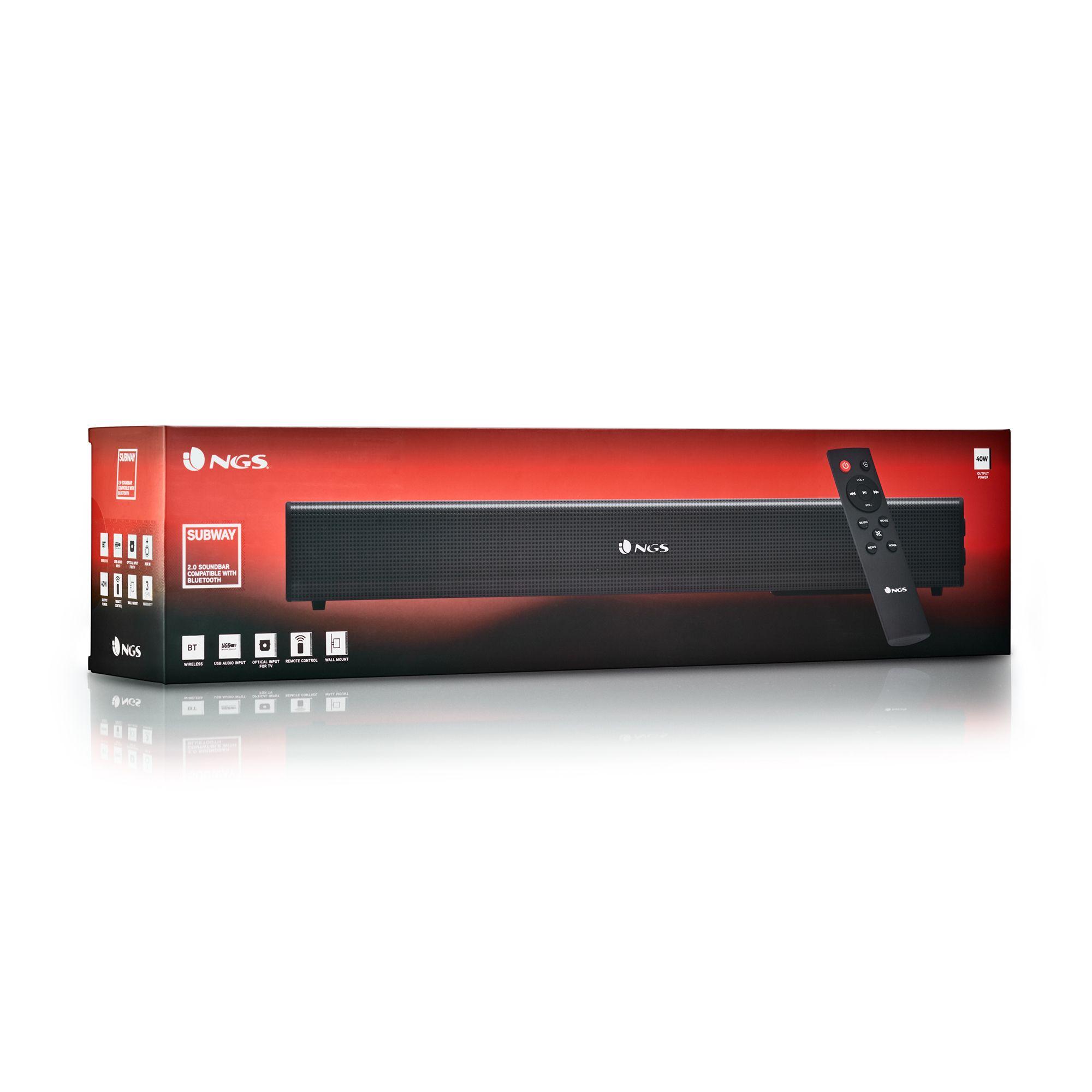 Barra de Som NGS TECHNOLOGY Subway (40 W - DC - Preto) — miniatura 6