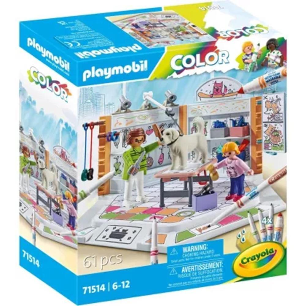 Conjunto de Brincadeira PLAYMOBIL Color Salão Canino 71514 (4 a 6 anos - Multicor)