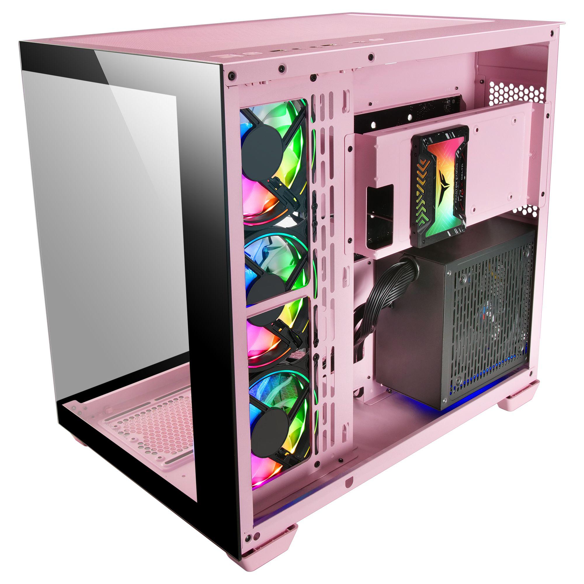 Caixa de Computador MARS GAMING MCV4P (Tower - Vidro temperado - 16,2 cm - Rosa) — miniatura 2