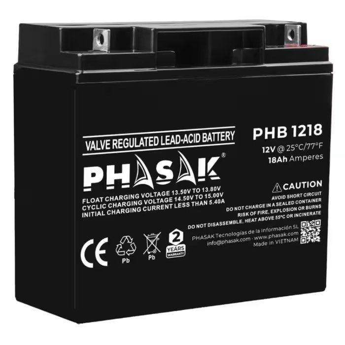 Bateria UPS PHASAK PHB 1218 (PHASAK UPS/UPS - Preto)