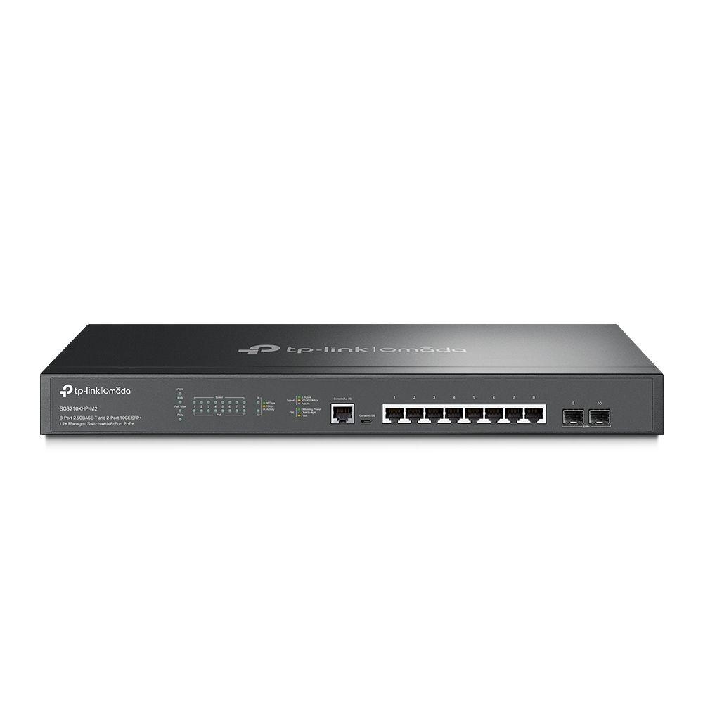 Switch Gerido TP-LINK TL-SG3210XHP-M2 (2.5G Ethernet - 12 MB - 80 Gbit/s - Preto)