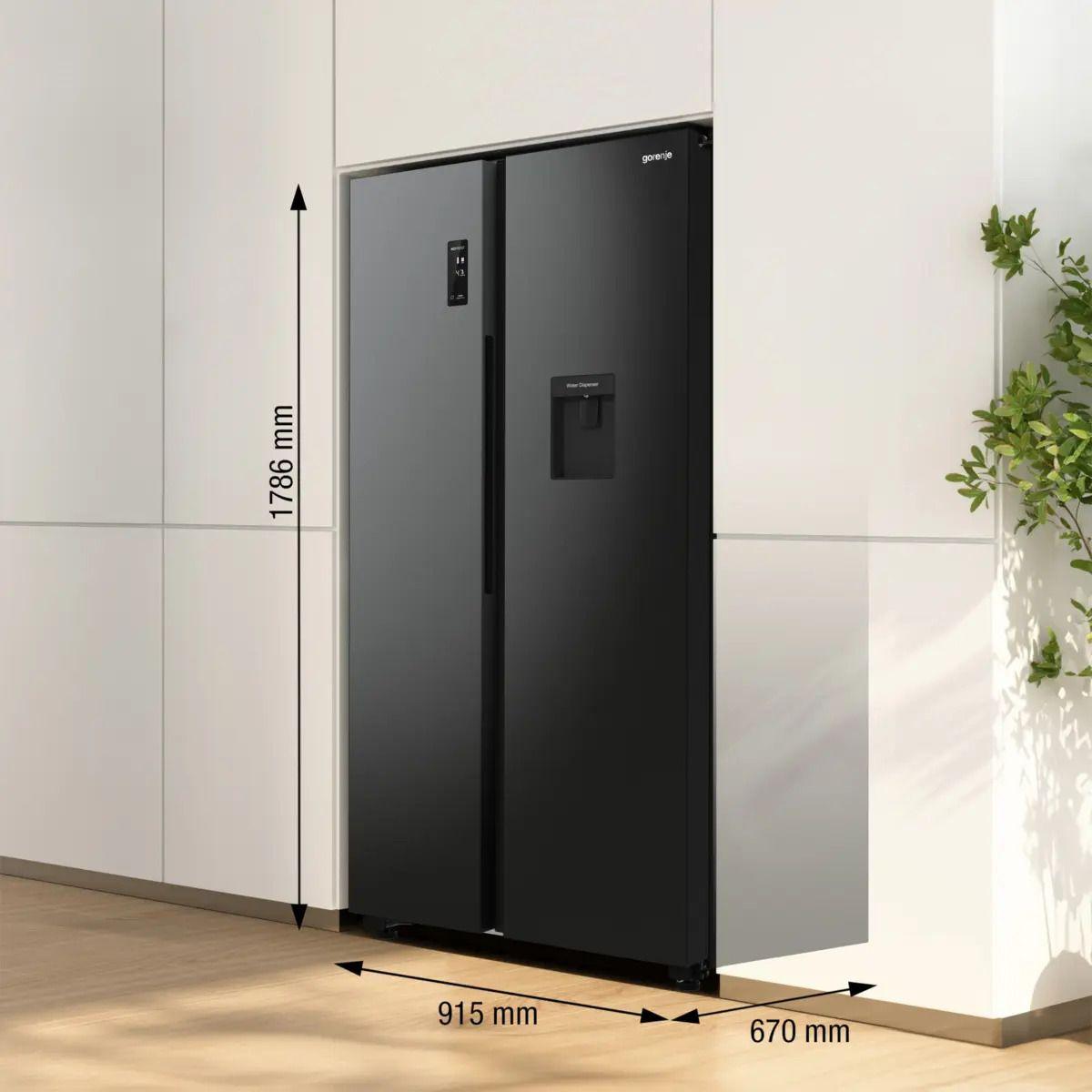 Frigorífico Americano Independente GORENJE NRR9185EABXLWD (547 L - 179x92x67 cm - Preto/Inox), miniatura 2