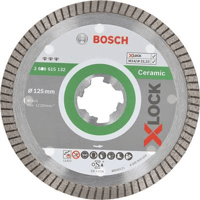 Disco de Corte Diamantado BOSCH X-LOCK Ceramic 2608615132 (Aço inoxidável)