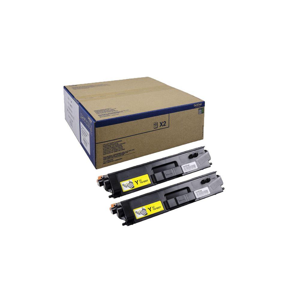 Toner BROTHER TN-900YTWIN (12 000 páginas - Amarelo)