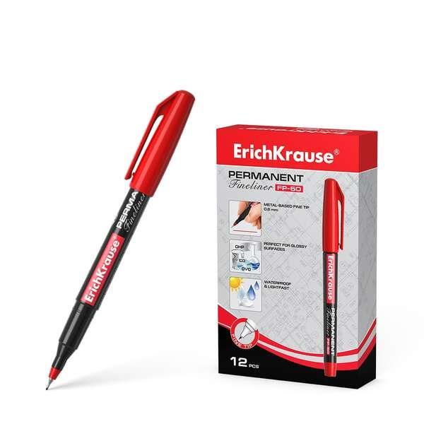 Marcador Permanente ERICHKRAUSE FP-50 (Vermelho)
