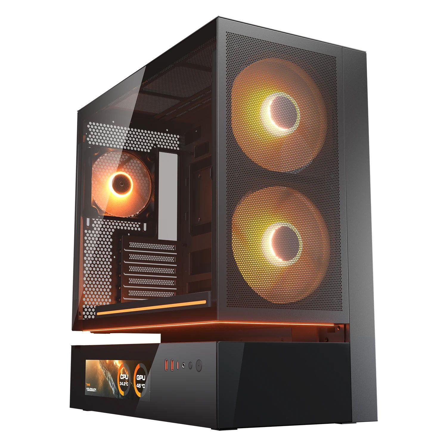 Caixa de Computador COUGAR CGR-2DA4B-MV CFV235 Mesh Vision (ATX, CEB, Micro ATX, Mini-ITX - Meia torre - Vidro, Aço - Preto)