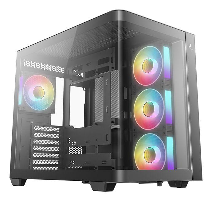 Caixa de Computador DEEPCOOL CG530U 4F (ATX, Micro ATX, ITX - Tower - ABS, SPCC, vidro temperado - Preto)