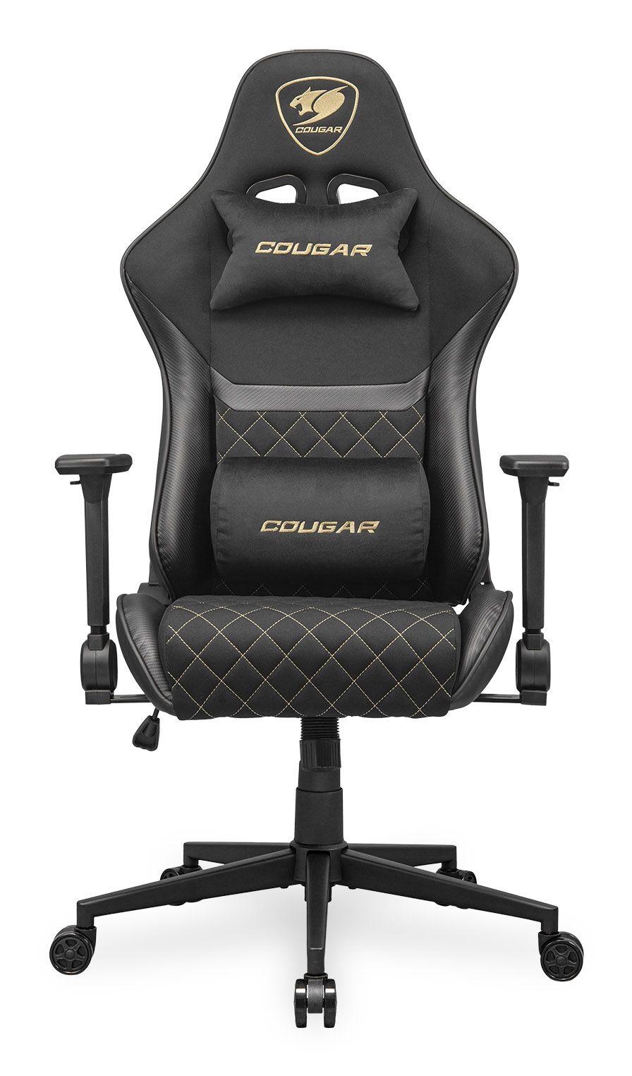 Cadeira Gaming COUGAR ARMOR ONE V2 GOLD F (120 kg - 10 cm - 90–155° - Preto/Dourado)