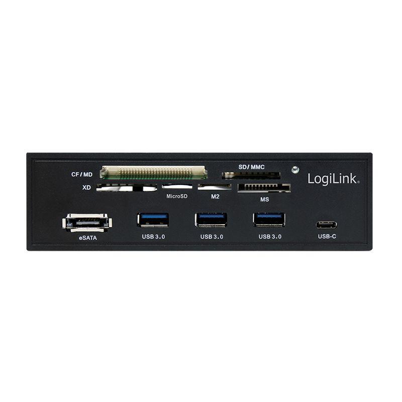 Painel Frontal Multifunções LOGILINK UA0341 (Preto), miniatura 2