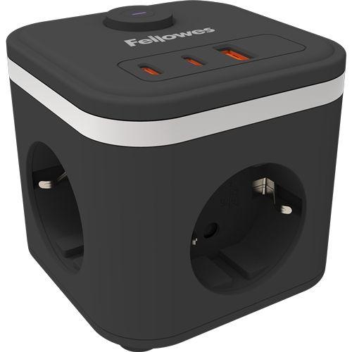 Cubo de Tomadas FELLOWES Power Cube (Preto)