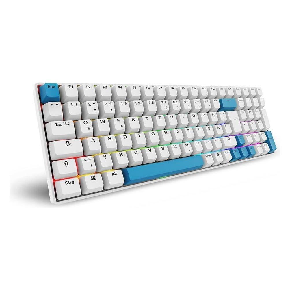 Teclado SHARKOON SKILLER SGK50 S2 PBT (Alemão - Gateron Yellow - RF Wireless - Branco/Amarelo), miniatura 5