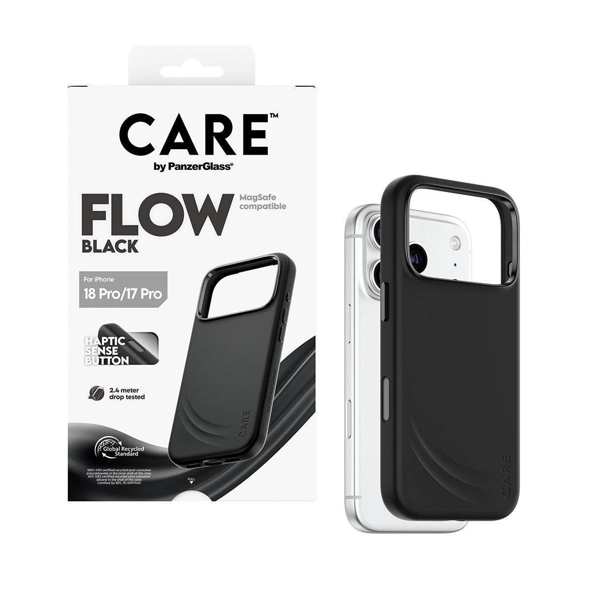 Capa para Telemóvel PANZERGLASS CARE Flow Case MagSafe para iPhone 17 Pro/18 Pro (Silicone - Preto), miniatura 5