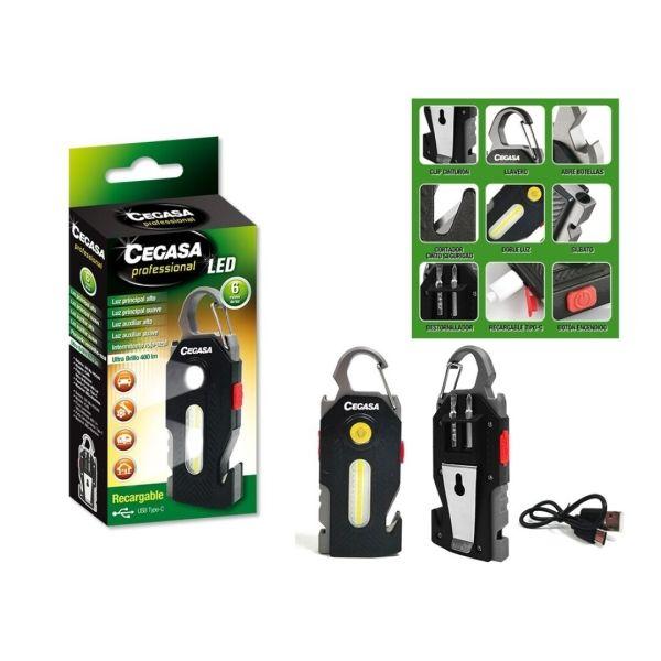Lanterna de Sobrevivência CEGASA Profesional 332372 (COB + 1 LED - 50/200/400 lm - Preto)