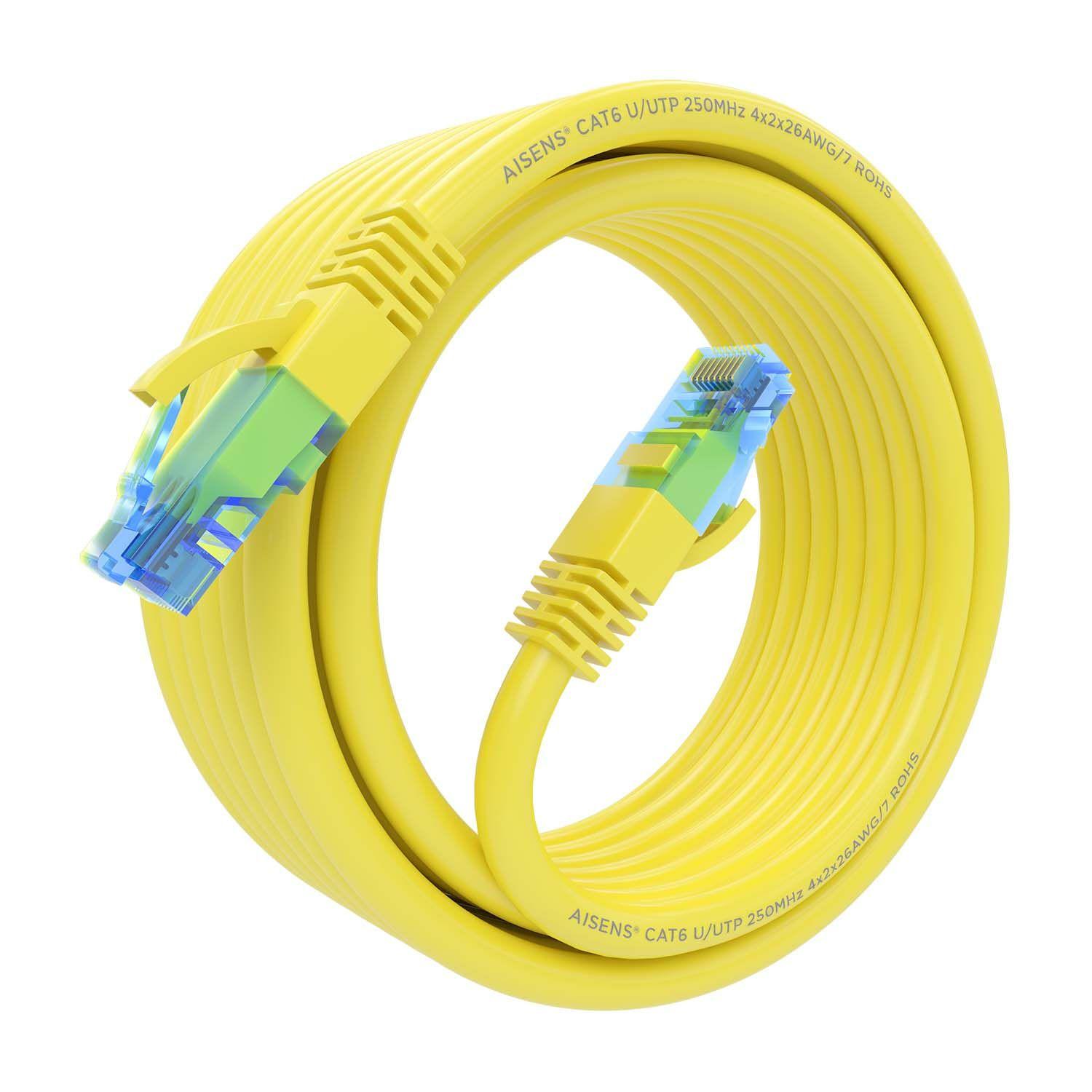 Cabo de Rede AISENS A135-0838 (5 m - Cat6 - RJ-45 - Amarelo), miniatura 2