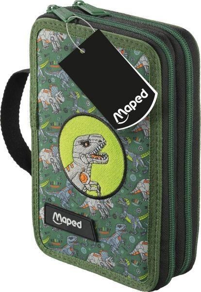Estojo Escolar MAPED Dinossauro Duplo (Poliéster)