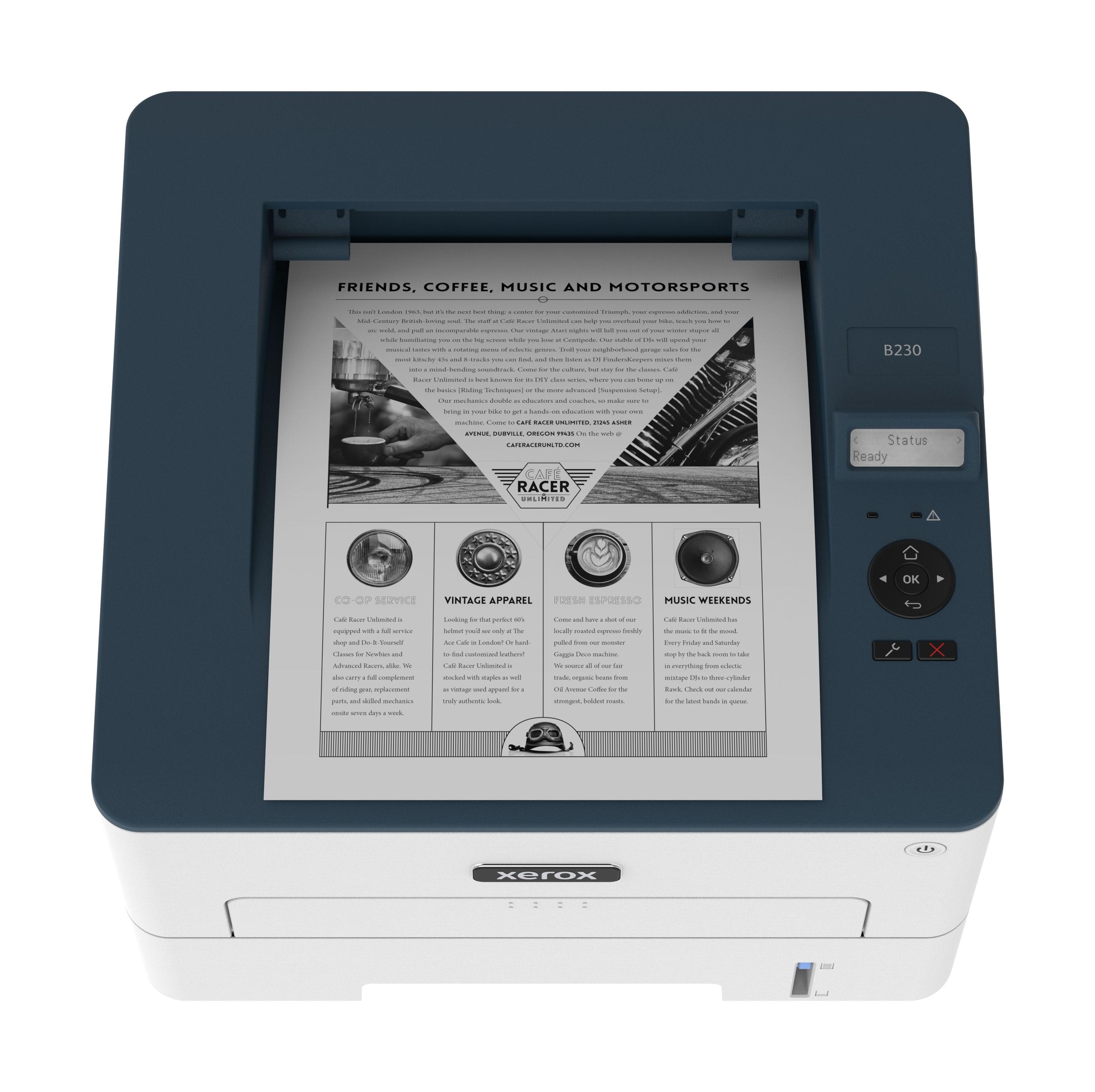Impressora Laser Monocromática XEROX B230V_DNI (A4 - 251 folhas - Com Fios - Azul e Branco) — miniatura 3