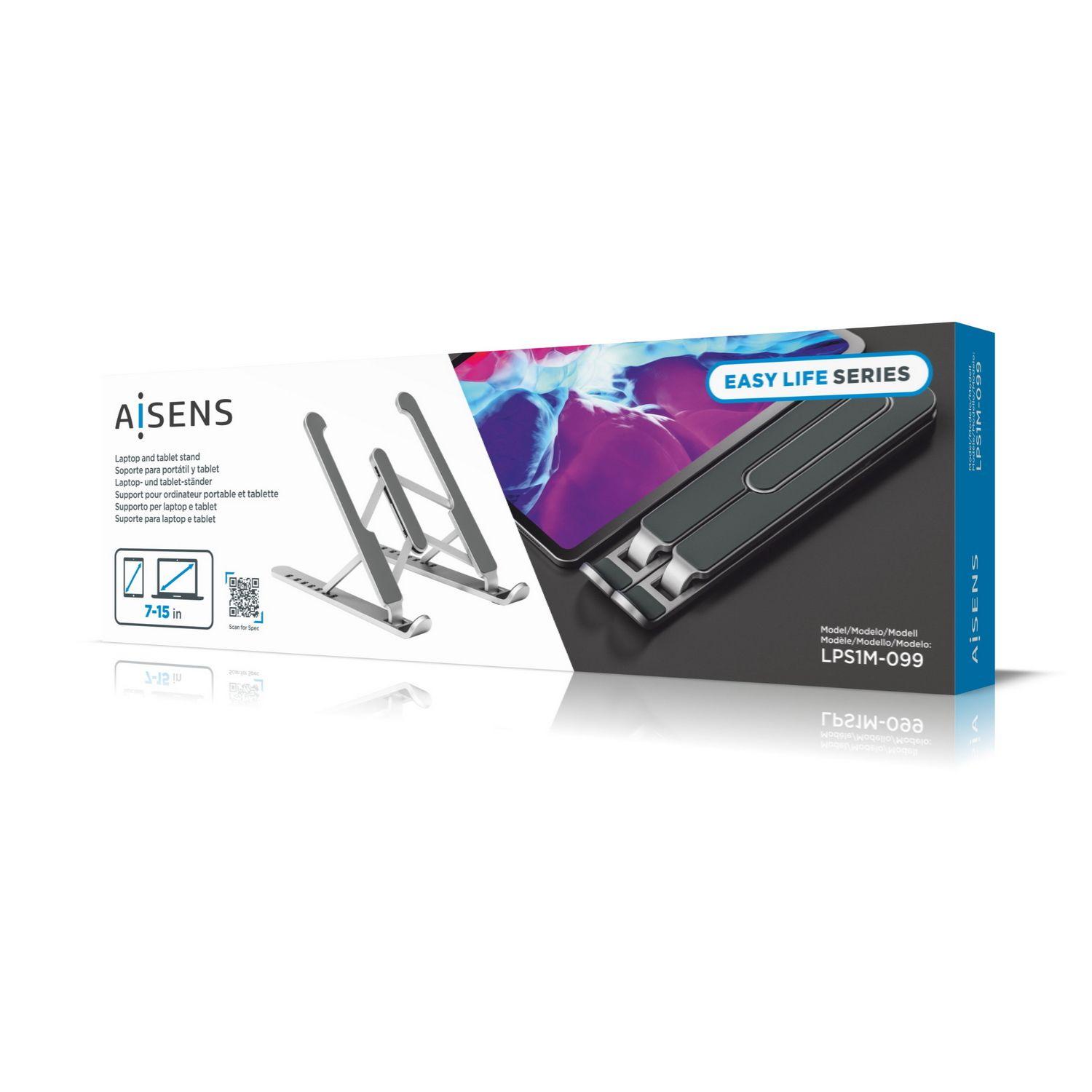 Suporte de Secretária Ajustável AISENS LPS1M-099 (38,1 cm - Prateado), miniatura 6