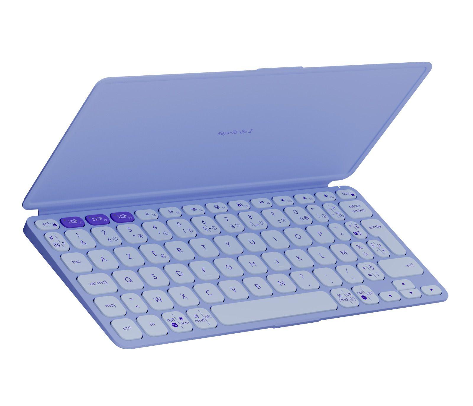 Teclado LOGITECH Keys-To-Go 2 (Francês - Teclas tesoura - Mini - Lilás) — miniatura 2